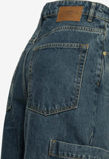 Wide-Leg Cargo Jeans