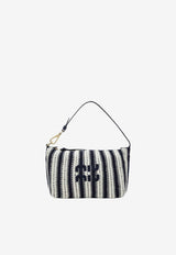 Miu Miu Crochet Knit and Leather Pouch Blue 5NE8412IHD/S_MIU-F017J