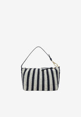 Miu Miu Crochet Knit and Leather Pouch Blue 5NE8412IHD/S_MIU-F017J