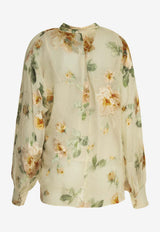 Carousel Devore Floral Blouse
