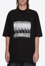 Rick Owens DRKSHDW Jumbo Graphic Print T-shirt Black DU01F4274RIGEP4_1109
