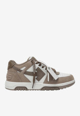 Off-White Out Of Office Suede and Leather Sneakers Taupe OMIA189S26LEA005/S_OFFW-096D
