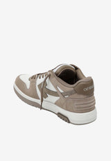 Off-White Out Of Office Suede and Leather Sneakers Taupe OMIA189S26LEA005/S_OFFW-096D