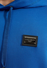 Dolce & Gabbana Logo Plaque Hooded Sweatshirt Royal Blue G9ZU0T G7F2G-BA232