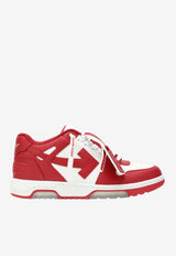 Off-White Out Of Office Leather Sneakers Red OMIA189S26LEA002/S_OFFW-0127