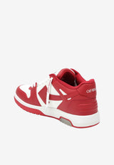 Off-White Out Of Office Leather Sneakers Red OMIA189S26LEA002/S_OFFW-0127