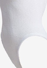 Square-Neck Crinkled One-Piece Swimsuit