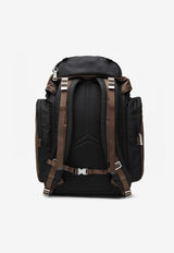 Prada Triangle Logo Re-Nylon and Leather Backpack Black 2VZ120OOM2DMG/S_PRADA-F03MQ