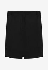 Ferragamo Wool-Blend Mini Skirt Black 0794225WO/S_FERRA-NR