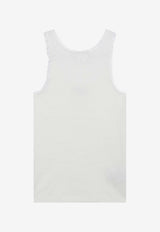 Miu Miu Ribbed Tank Top White MT2205OOO1951/T_MIU-F0009