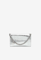 Stella McCartney Falabella Metallic Chain Clutch Silver 581238WP0587/T_STELL-8101