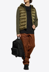 Moncler Down-Front Wool Cardigan Green K20919B00006 M1131-825