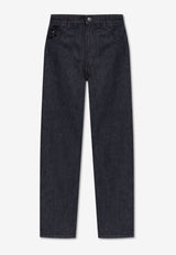 Moncler Logo Patch Straight-Leg Jeans Navy K20912A00001 5984S-77A