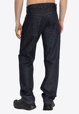 Moncler Logo Patch Straight-Leg Jeans Navy K20912A00001 5984S-77A