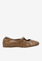 Loewe Pebble Nappa Leather Ballet Flats Brown L815466X46LE/S_LOEW-3980