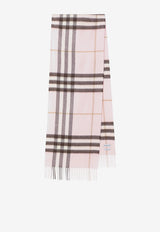 Burberry Cashmere Check Fringed Scarf Pink 8113947110106/T_BURBE-C2902