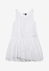 Loewe Poplin Mini Dress White S616Y09XCFCO/S_LOEW-2100