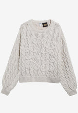 Loewe Cable Knit Anagram Sweater Ecru S616Y14K85CO/S_LOEW-2370