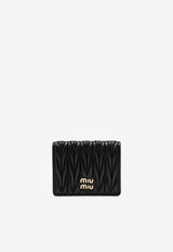 Miu Miu Matelassé Leather Logo Wallet Black 5MV204AFPP/T_MIU-F0002