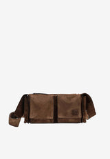 Miu Miu Utilitaire Suede Crossbody Bag Brown 5BC205POO2CSS/T_MIU-F0324