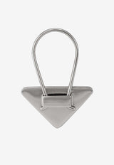 Prada Enameled Metal Triangle Keyring Black 2PS06366A/T_PRADA-F0002