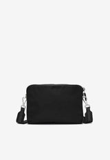 Prada Logo-Plaque Crossbody Bag Black 2VH133XMP2DMH/S_PRADA-F0002