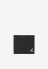 Prada Logo-Plaque Saffiano Wallet Black 2MO513QHH/T_PRADA-F0002