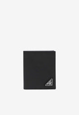 Prada Logo-Plaque Saffiano Wallet Black 2MO004QHH/T_PRADA-F0002