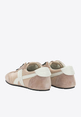 Suede and Leather Low-Top Sneakers