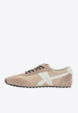 Suede and Leather Low-Top Sneakers