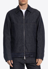 Moncler Logo Patch Denim Jacket Navy K20911G00001 5984S-77A