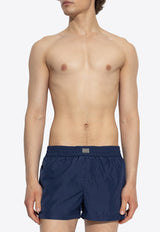 Dolce & Gabbana Logo Plaque Swim Shorts Navy  KĄPIELOWE M4F35T ONR46-B0310