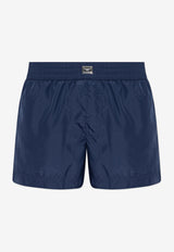Dolce & Gabbana Logo Plaque Swim Shorts Navy  KĄPIELOWE M4F35T ONR46-B0310