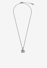 Dolce & Gabbana DG Logo Pendant Necklace Gray WNR5M1 W1111-G7657