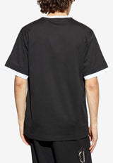 Dolce & Gabbana Majolica-Print Crewneck T-Shirt Black G8ST2Z G7O9T-N0000