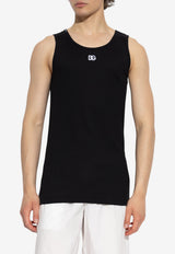 Dolce & Gabbana Ribbed Sleeveless T-Shirt Black G8QG9Z G7PGP-N0000