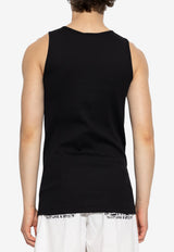 Dolce & Gabbana Ribbed Sleeveless T-Shirt Black G8QG9Z G7PGP-N0000