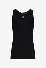 Dolce & Gabbana Ribbed Sleeveless T-Shirt Black G8QG9Z G7PGP-N0000