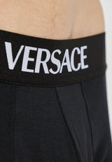 Versace Logo Waistband Boxer Briefs - Set of 2 Black 1020985 1A14783-1B000