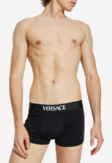 Versace Logo Waistband Boxer Briefs - Set of 2 Black 1020985 1A14783-1B000