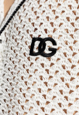Dolce & Gabbana Embroidered Openwork Short-Sleeve Shirt White GXVD0Z JBCHE-W1001
