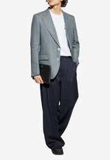 Dolce & Gabbana Single-Breasted Linen Blazer Gray G2QS6T FU4MF-N0701