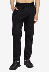 Dolce & Gabbana Elasticated Black Cargo Pants Black GYACEZ FUFNV-N0000