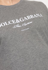 Dolce & Gabbana "Italian Sportswear" Mélange T-Shirt Gray G8RN8T G7O9Y-S8291