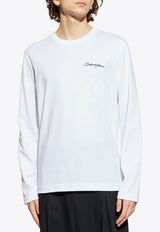 Dolce & Gabbana Signature Logo Long-Sleeved T-shirt White G8SD2Z G7PEA-W0800