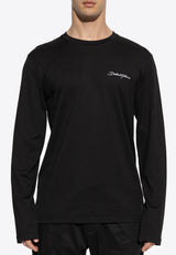 Dolce & Gabbana Signature Logo Long-Sleeved T-shirt Black G8SD2Z G7PEA-N0000