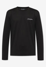 Dolce & Gabbana Signature Logo Long-Sleeved T-shirt Black G8SD2Z G7PEA-N0000