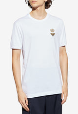 Dolce & Gabbana Relaxed Lurex Crown T-Shirt White G8PV1Z G7WUQ-W0800