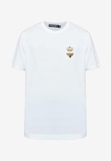 Dolce & Gabbana Relaxed Lurex Crown T-Shirt White G8PV1Z G7WUQ-W0800