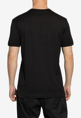 Dolce & Gabbana Logo-Printed Lurex Crown T-Shirt Black G8PV1Z G7WUQ-N0000